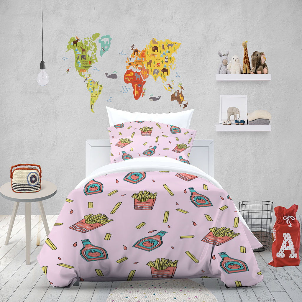 3D Chips Ketchup Chili Quilt Cover Set Bedding Set Duvet Cover Pillowcases 1309