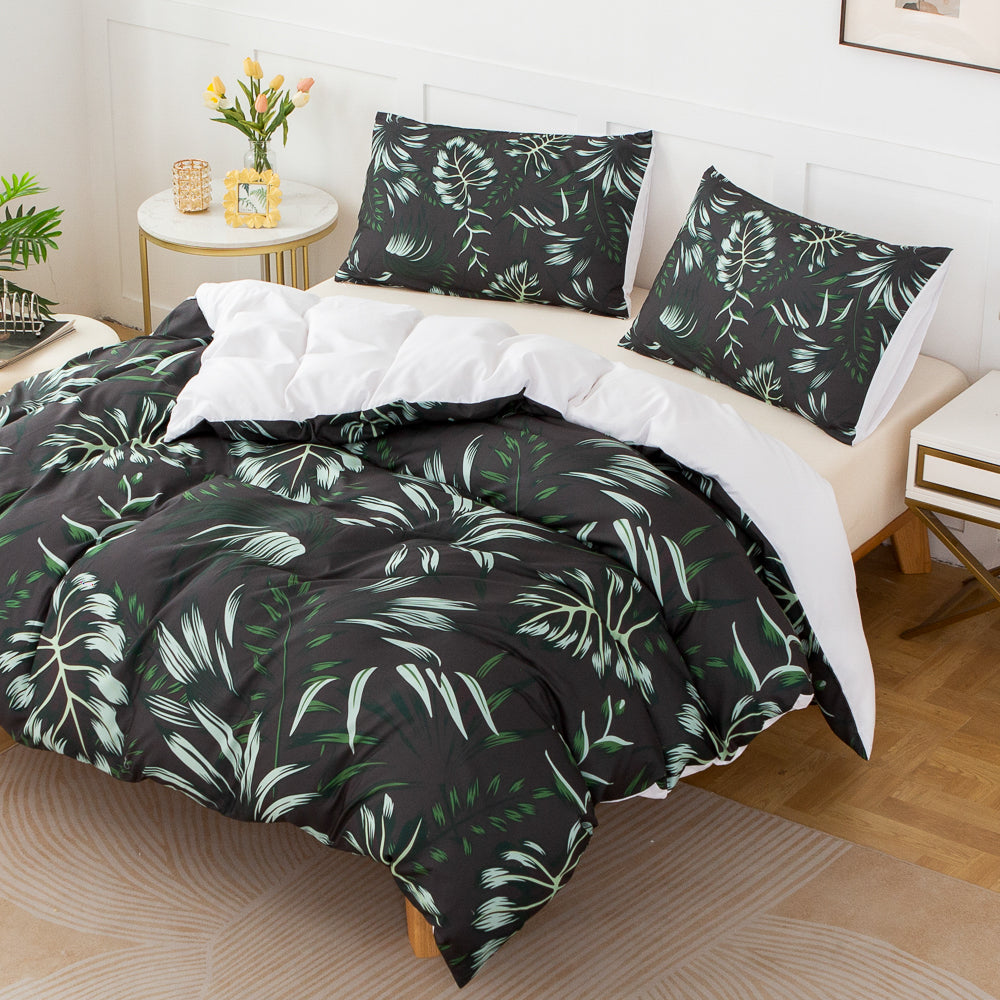 3D Green Leaves Quilt Cover Set Bedding Set Duvet Cover Pillowcases 586- Jess Art Decoration