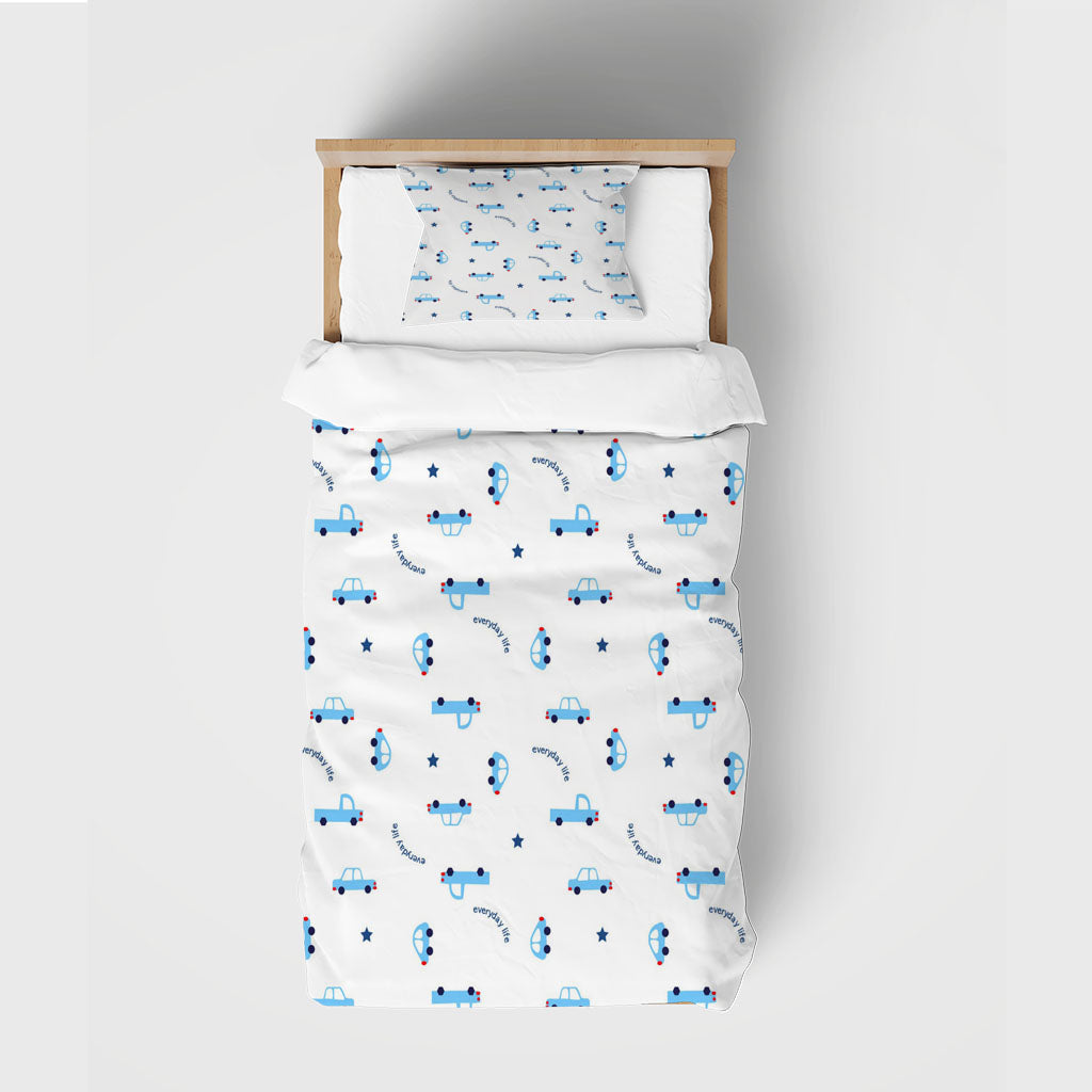 3D Car Trucks Letter White Quilt Cover Set Bedding Set Duvet Cover Pillowcases 1333