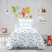 3D Car Trucks Letter White Quilt Cover Set Bedding Set Duvet Cover Pillowcases 1333