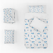 3D Car Bus Letter White Quilt Cover Set Bedding Set Duvet Cover Pillowcases 1334