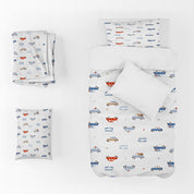 3D Car Bus Letter White Quilt Cover Set Bedding Set Duvet Cover Pillowcases 1334