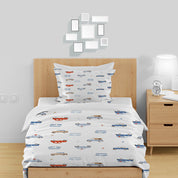 3D Car Bus Letter White Quilt Cover Set Bedding Set Duvet Cover Pillowcases 1334