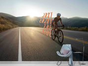 3D Mountain Sunlight Road Cycling Sky Wall Mural Wallpaper YXL 69