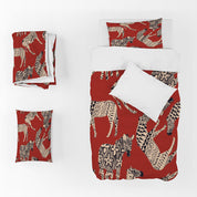3D Pattern Zebra Red Floral Quilt Cover Set Bedding Set Duvet Cover Pillowcases 1349