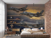 3D Lockheed Martin F-35 Lightning II Formation Wall Mural Wallpaper GD 5424- Jess Art Decoration