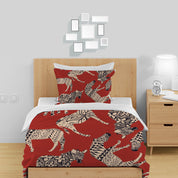 3D Pattern Zebra Red Floral Quilt Cover Set Bedding Set Duvet Cover Pillowcases 1349