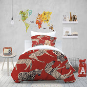 3D Pattern Zebra Red Floral Quilt Cover Set Bedding Set Duvet Cover Pillowcases 1349