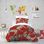 3D Pattern Zebra Red Floral Quilt Cover Set Bedding Set Duvet Cover Pillowcases 1349