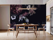 3D Flower Rose Lily Black Flower Bud Wall Mural Wallpaper YXL 533