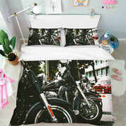 3D Motorbike Tree House Quilt Cover Set Bedding Set Duvet Cover Pillowcase 445