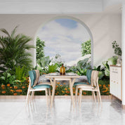 3D Tree Floral Leaf Stone Door Cloud Sky Wall Mural Wallpaper YXL 3072