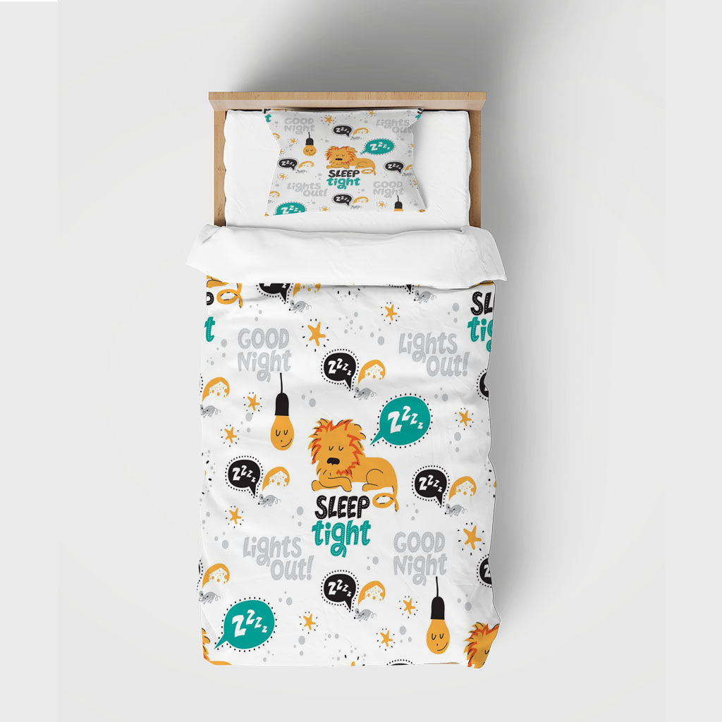 3D Lion Letter Star Bulb Quilt Cover Set Bedding Set Duvet Cover Pillowcase 1366