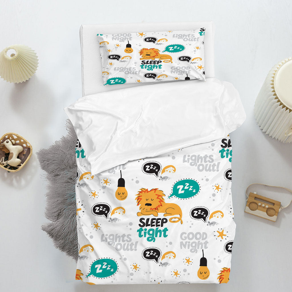 3D Lion Letter Star Bulb Quilt Cover Set Bedding Set Duvet Cover Pillowcase 1366