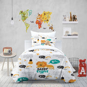 3D Lion Letter Star Bulb Quilt Cover Set Bedding Set Duvet Cover Pillowcase 1366