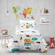3D Lion Letter Star Bulb Quilt Cover Set Bedding Set Duvet Cover Pillowcase 1366