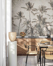 3D Retro Palm Tree Sketch retro palm tree sketch mural wall mural wallpaper for bedroom - view 7