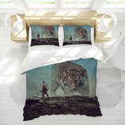 3D Mountain Tiger Huntsman Quilt Cover Set Bedding Set Duvet Cover Pillowcases 1143