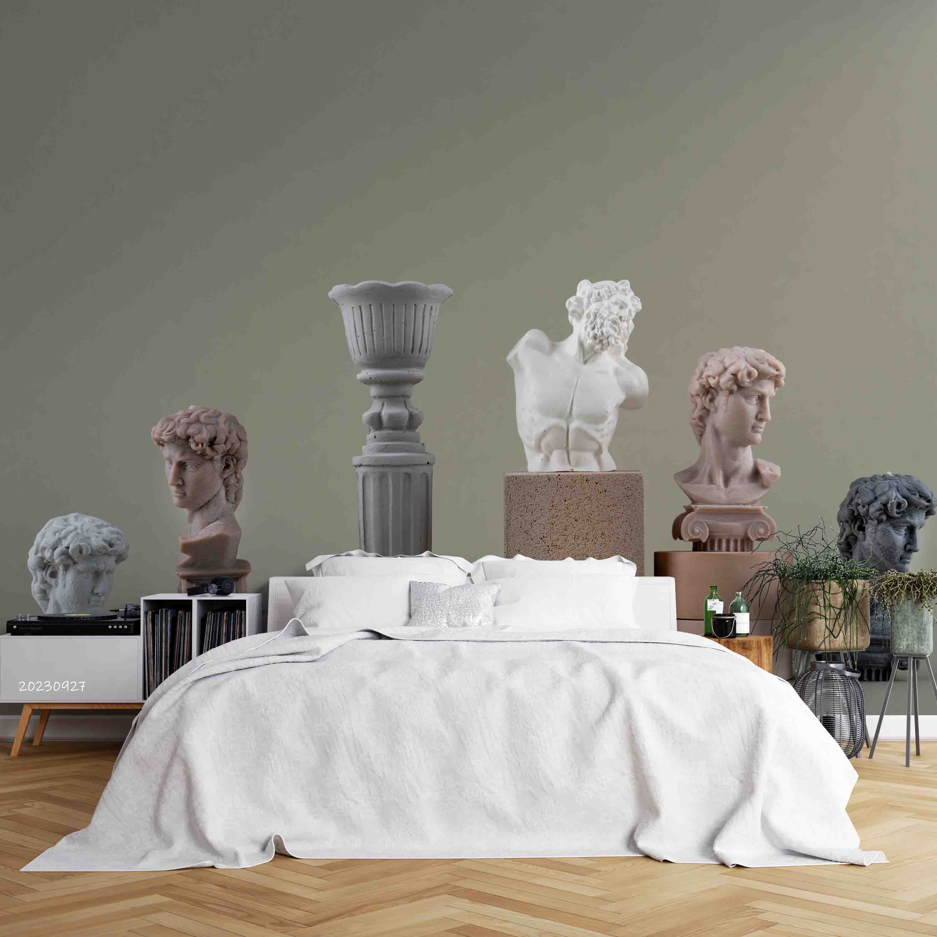 3D Sculpture Head Cup Wall Mural Wallpaper YXL 2425