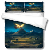 3D Mountain Stone Butterfly Quilt Cover Set Bedding Set Duvet Cover Pillowcases 1144