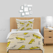 3D Skateboarding Letter Apricot Quilt Cover Set Bedding Set Duvet Cover Pillowcase 1373