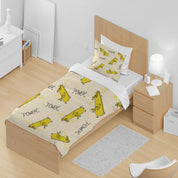 3D Skateboarding Letter Apricot Quilt Cover Set Bedding Set Duvet Cover Pillowcase 1373