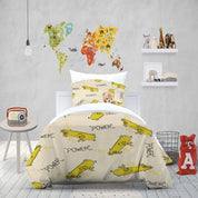 3D Skateboarding Letter Apricot Quilt Cover Set Bedding Set Duvet Cover Pillowcase 1373