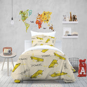 3D Skateboarding Letter Apricot Quilt Cover Set Bedding Set Duvet Cover Pillowcase 1373