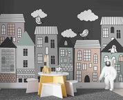 3D Cartoon City Building Kids Wall Mural Wallpaper GD 4453- Jess Art Decoration
