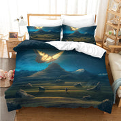 3D Mountain Stone Butterfly Quilt Cover Set Bedding Set Duvet Cover Pillowcases 1144