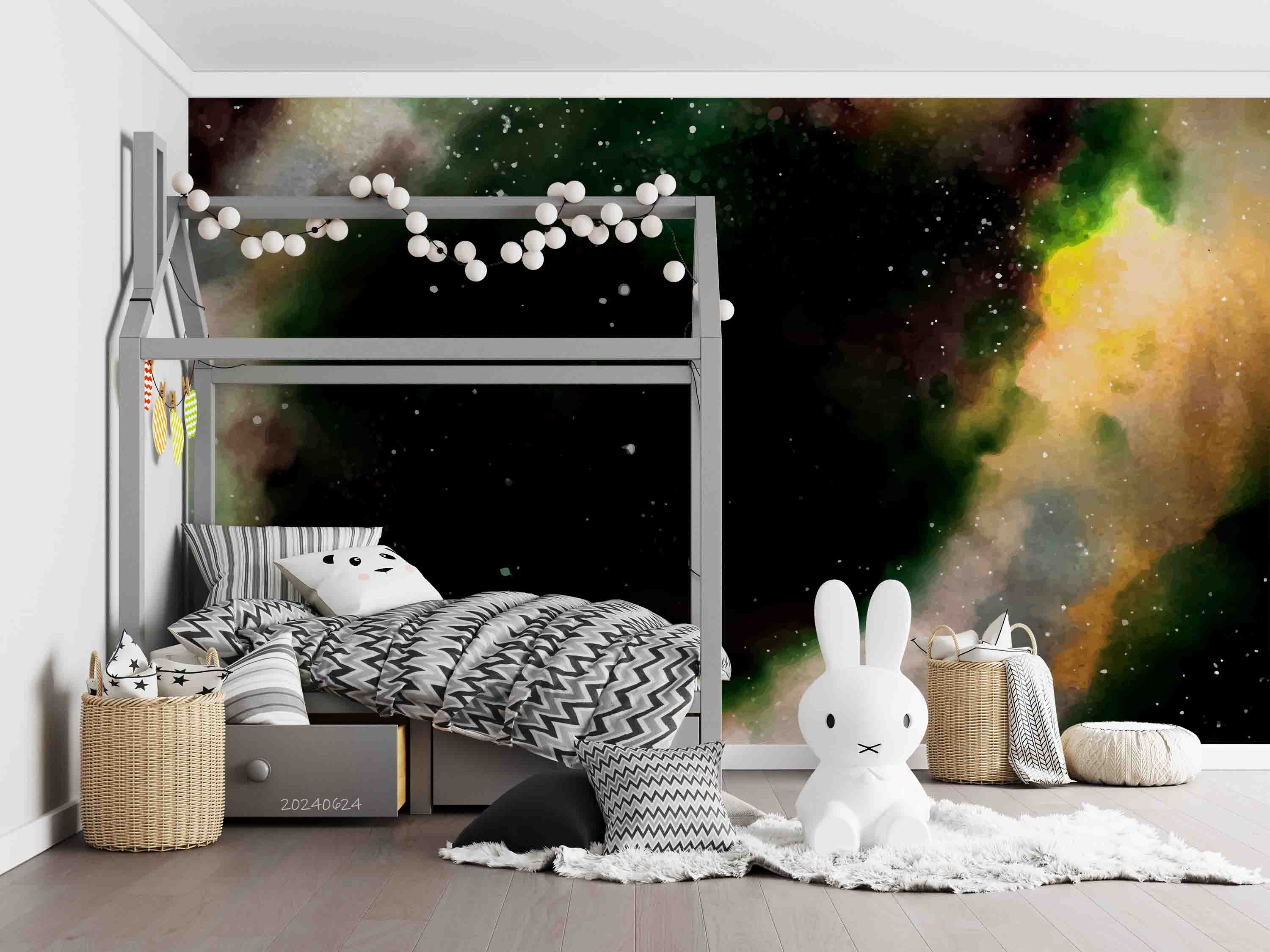 3D Abstract Damaskeen Black Wall Mural Wallpaper YXL 156