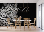 3D Animal Lion Black Wall Mural Wallpaper YXL 2821