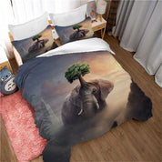 3D Animal Elephant Tree Quilt Cover Set Bedding Set Duvet Cover Pillowcases 1121