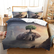 3D Animal Elephant Tree Quilt Cover Set Bedding Set Duvet Cover Pillowcases 1121