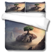 3D Animal Elephant Tree Quilt Cover Set Bedding Set Duvet Cover Pillowcases 1121