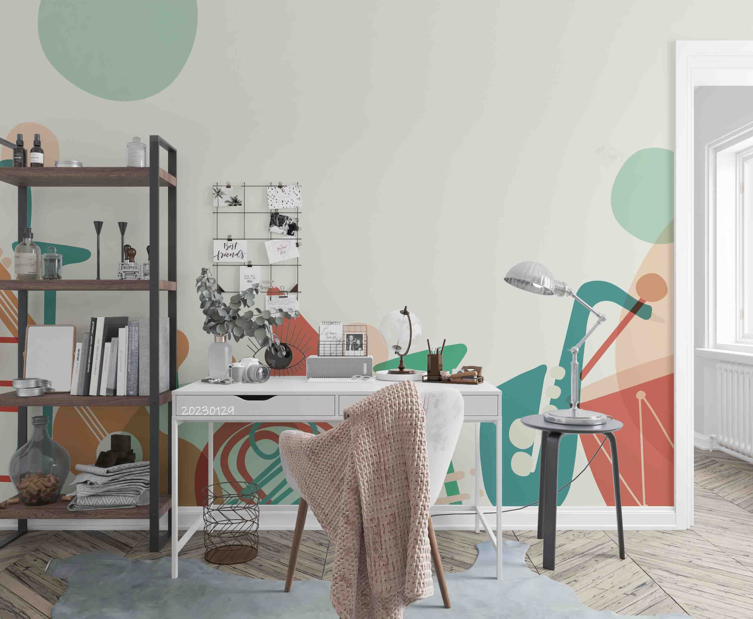 3D Abstract Guitar Musical Instruments Drum Wall Mural Wallpaper YXL 27- Jess Art Decoration