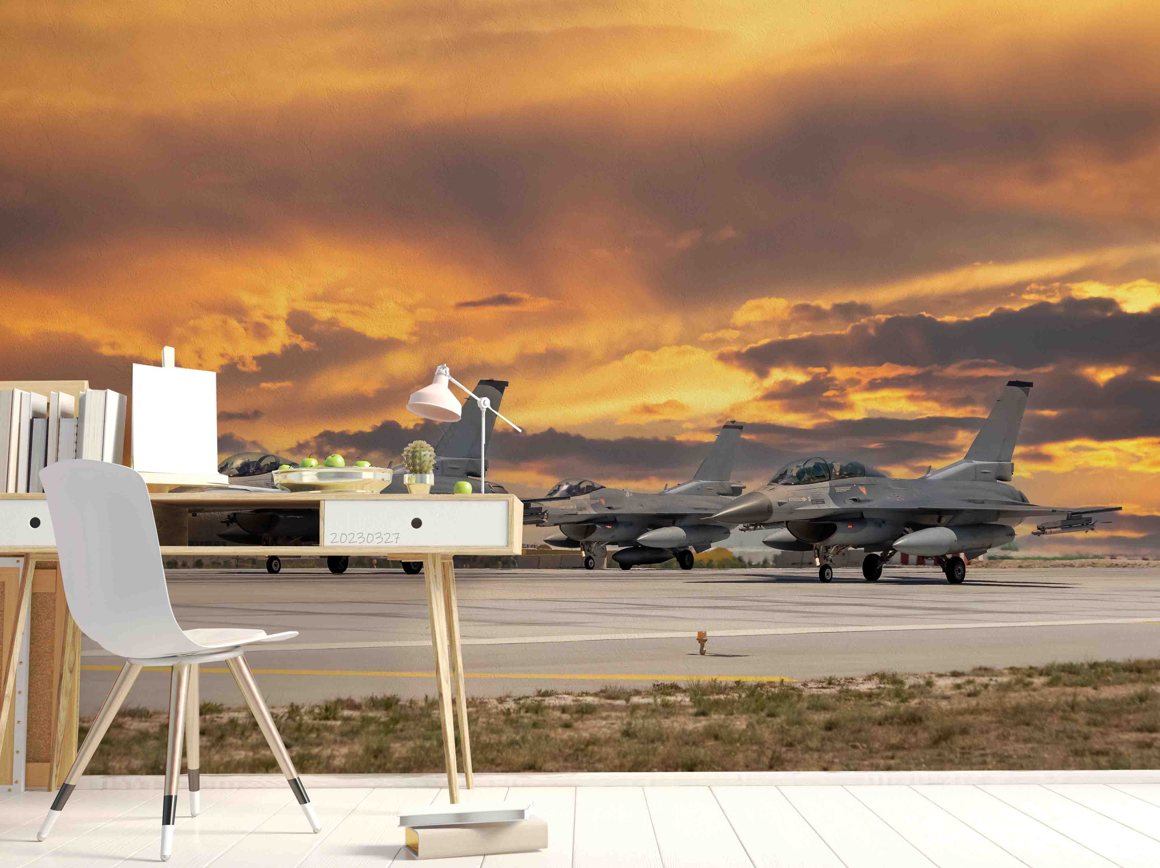 3D Anatolia Eagle Air Force Exercise 2021 F16 Fighter Wall Mural Wallpaper GD 5389- Jess Art Decoration
