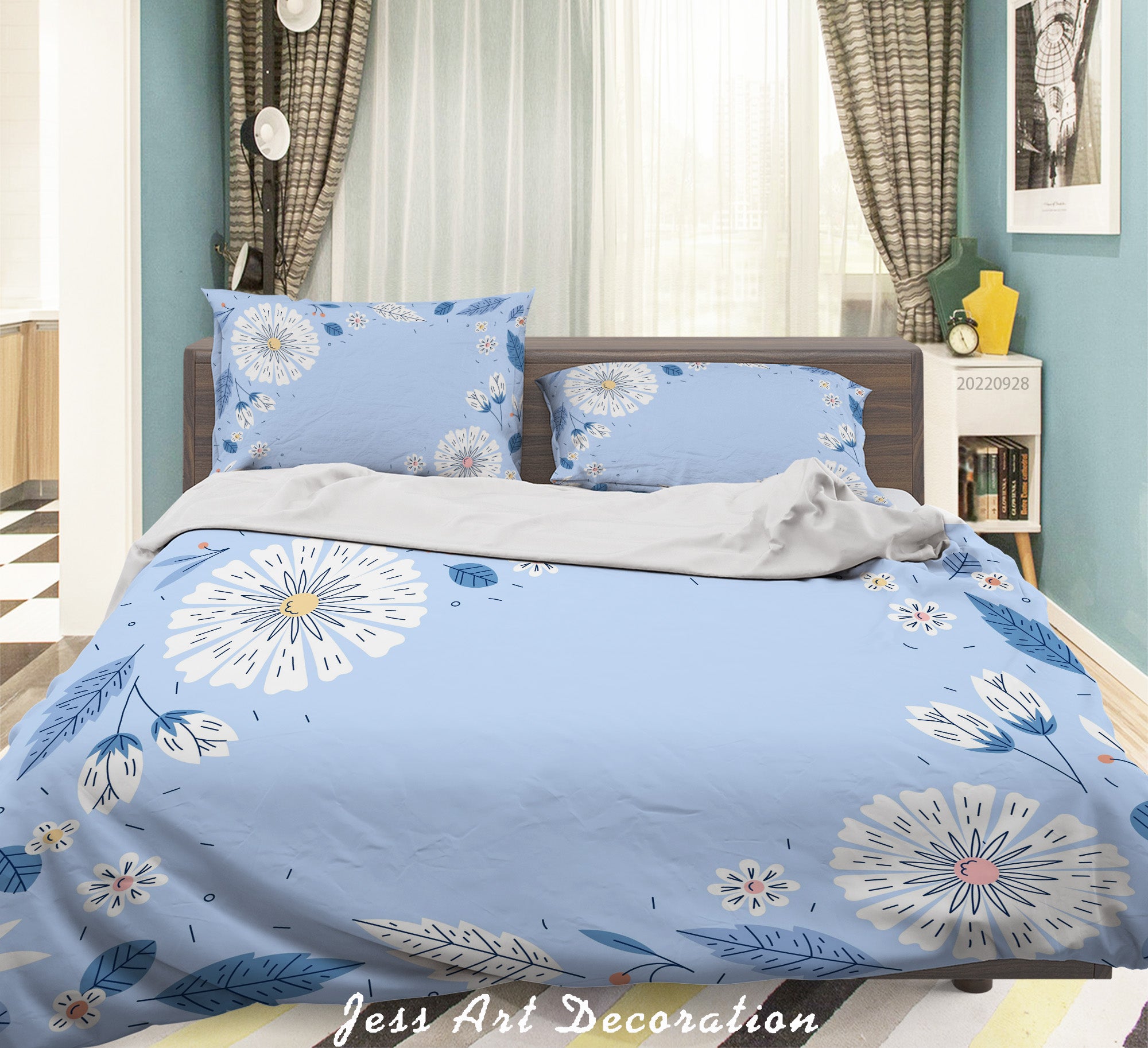 3D Floral Dandelion Quilt Cover Set Bedding Set Duvet Cover Pillowcase 289