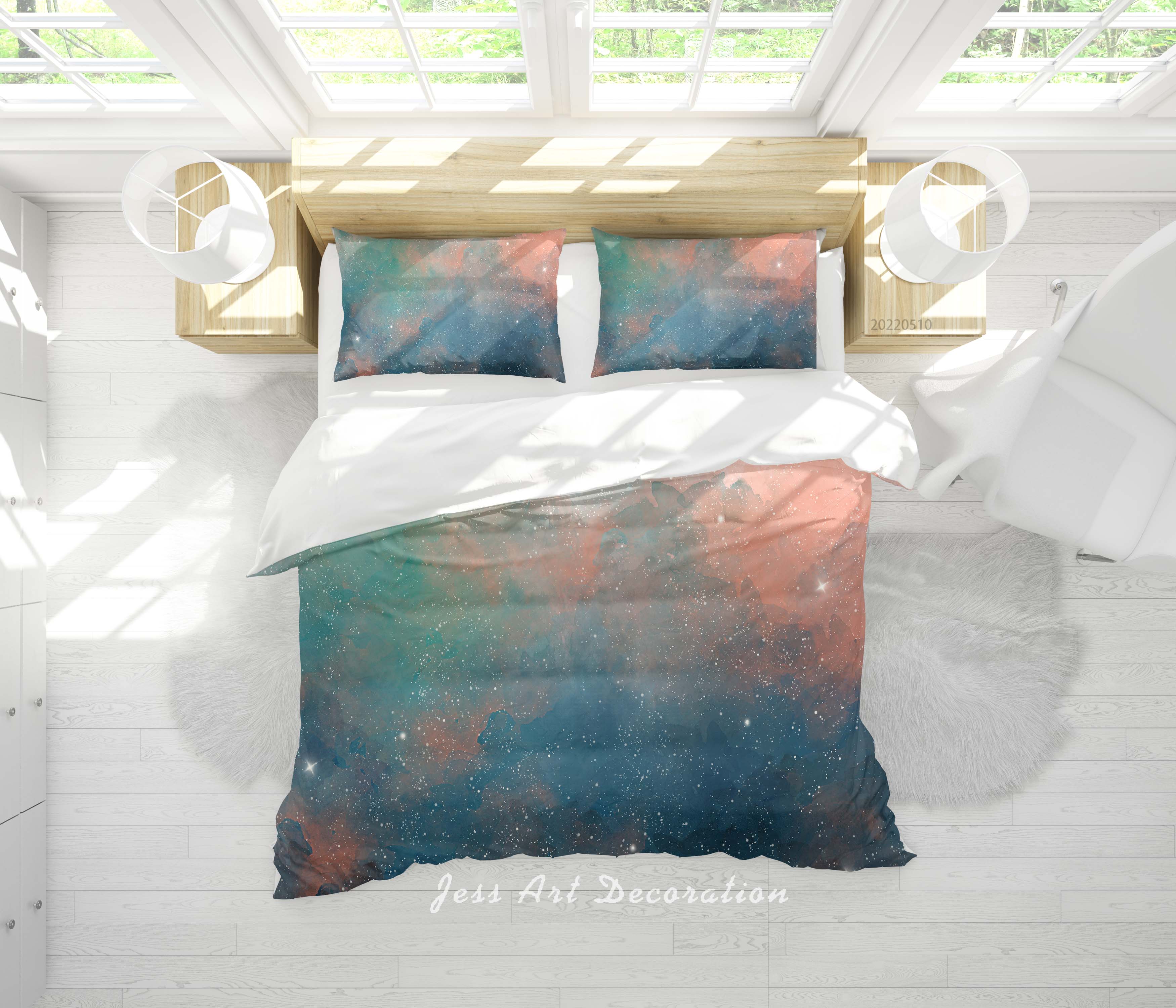 3D Starry Sky Star Quilt Cover Set Bedding Set Duvet Cover Pillowcase 12