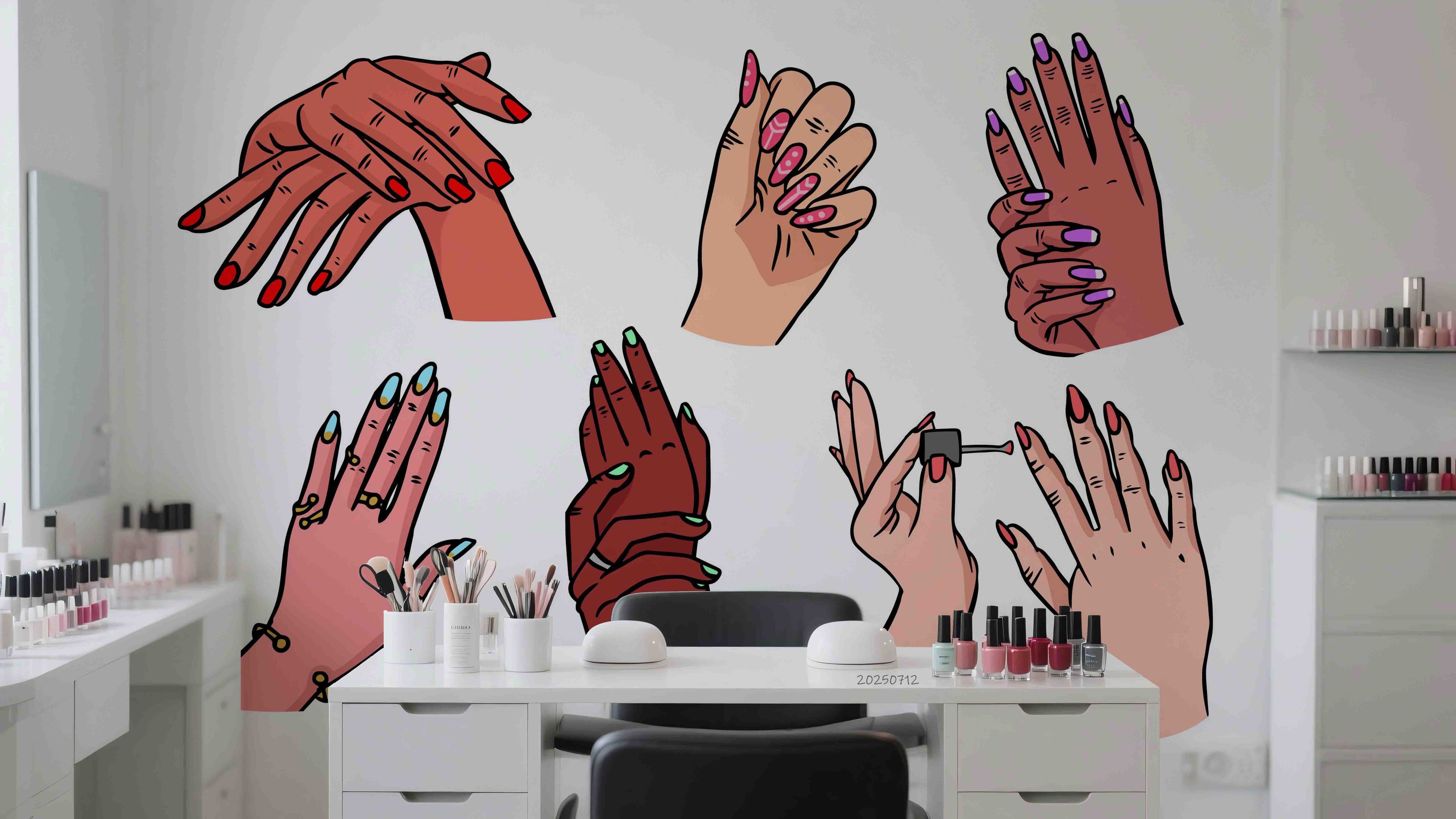 3D Salon Shop Beauty Salon Nail Salon Wall Mural Wallpaper 26