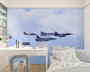 3D Sweden Fifth Generation Fighter Wall Mural Wallpaper GD 5471- Jess Art Decoration