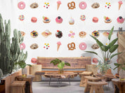3D Hand Drawn Candy Watercolor Style Wall Mural Wallpaper GD 5251- Jess Art Decoration