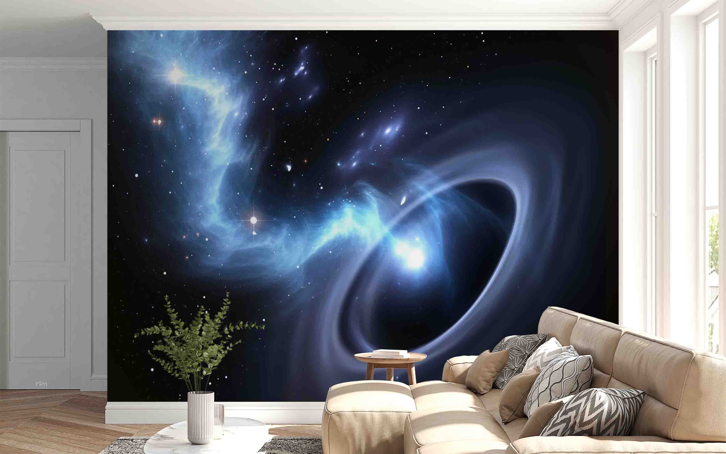 3D Space Stars Nebula Black Hole Wall Mural Wallpaper GD 4849- Jess Art Decoration