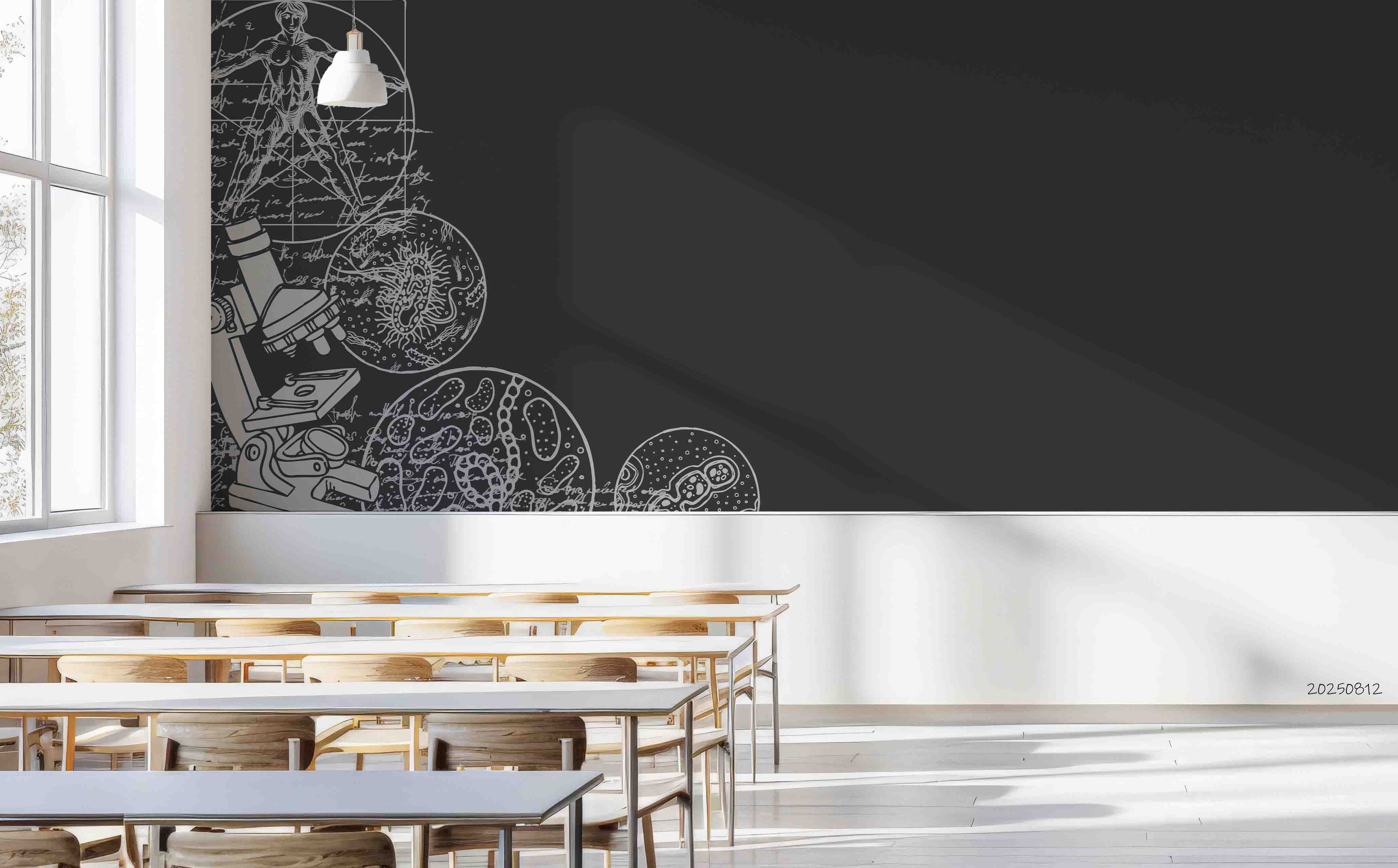 3D School STEM Science Lab Classroom Teaching Aid Biology Wall Mural Wallpaper 25
