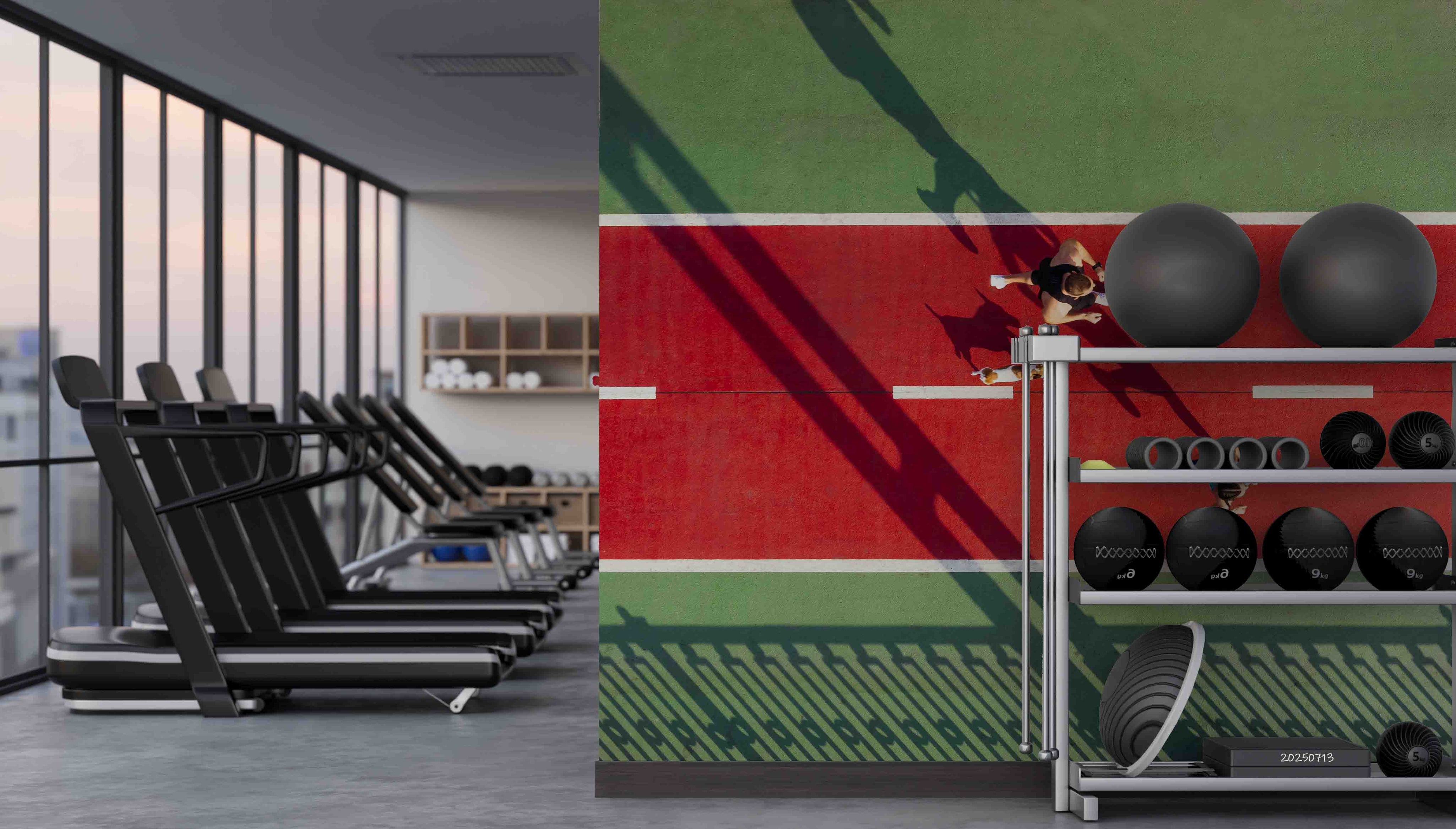 3D Gym Fitness Gymnasium Runway Wall Mural Wallpaper 33