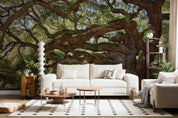 3D Forest Tree Trunk Sunlight Leaf Wall Mural Wallpaper YXL 502