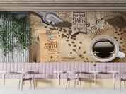 3D Vintage Engraved Coffee Plant Elements Wall Mural Wallpaper GD 5546- Jess Art Decoration