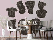 3D Hand Drawn Black Art Sculpture Pattern Wallpaper Wall Mural Wall Decor Wall Art Wall Sticker Remoable Wallpaper LQH