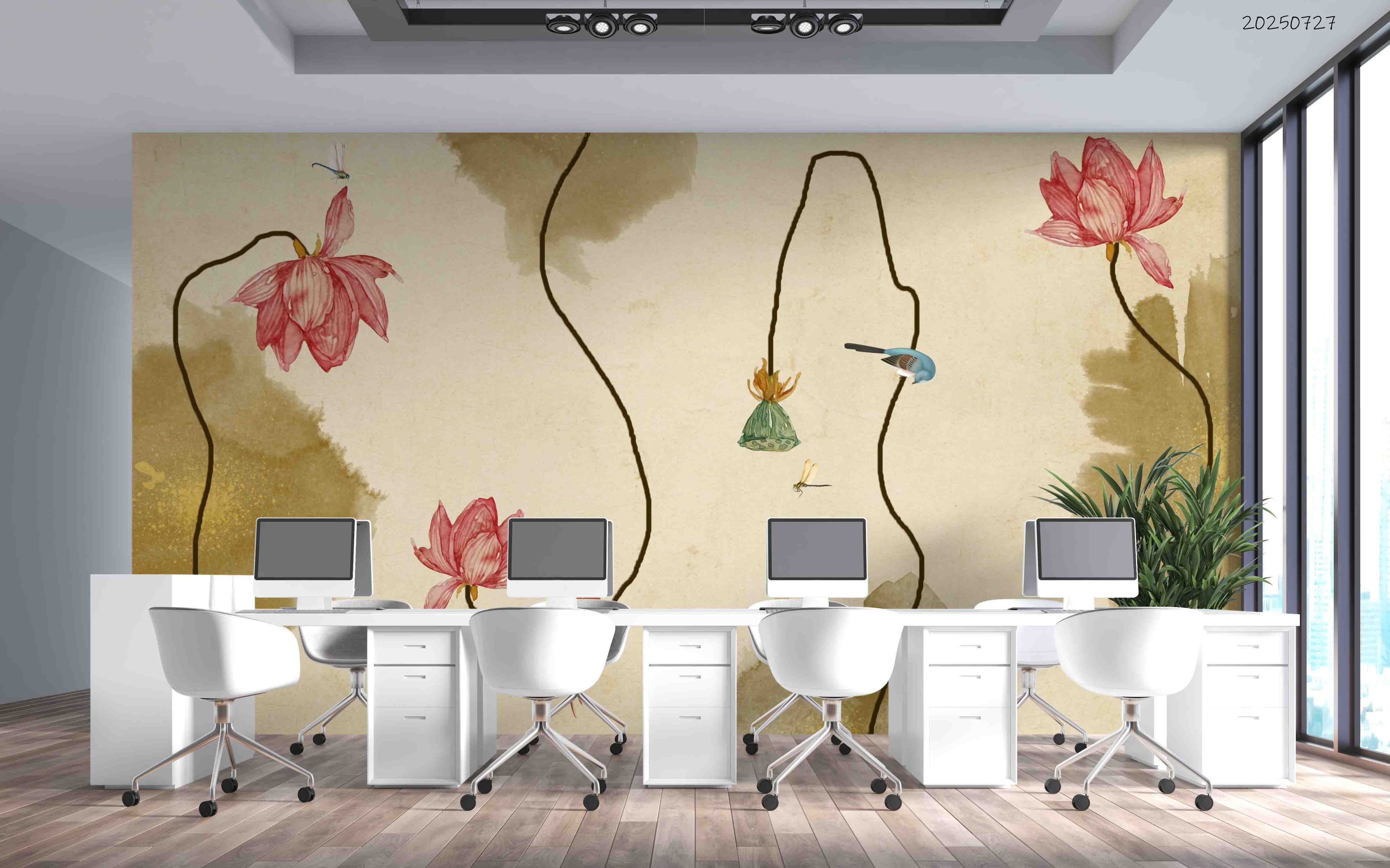 3D Office Business Technology Ink Painting Wall Mural Wallpaper 28