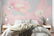 3D Floral Leaf Phalaenopsis Blue Wall Mural Wallpaper YXL 3126